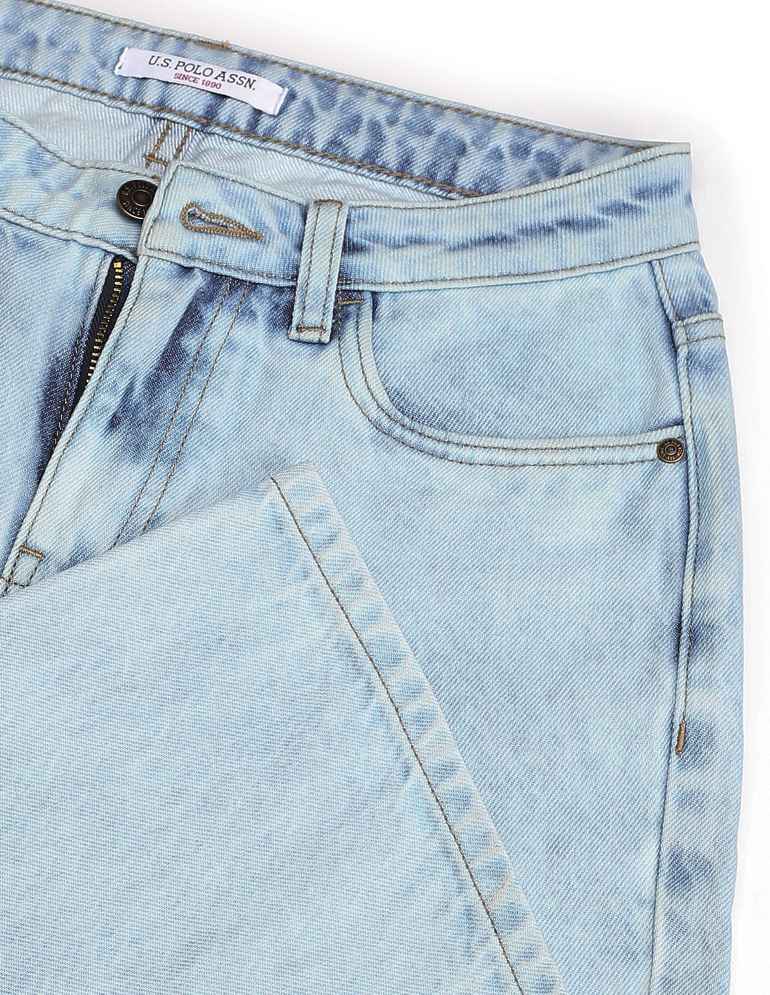 Bootcut Mid Rise Jeans Light Blue - U.S. Polo Assn. India | Large