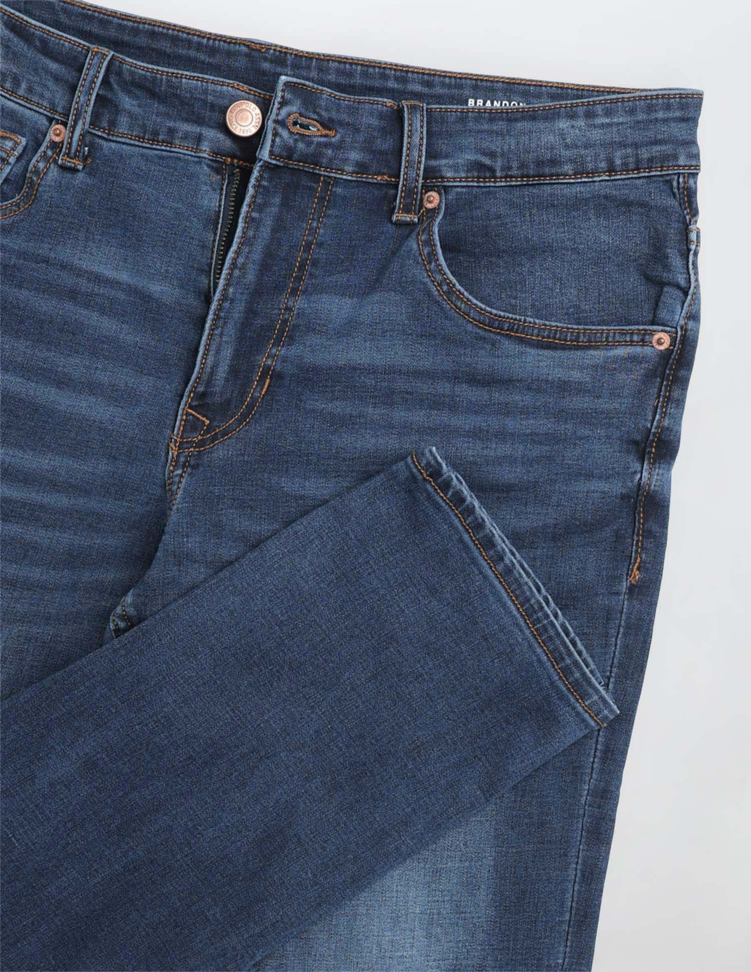 Brandon Slim Tapered Fit Blue Jeans Indigo - U.S. POLO ASSN. | Large