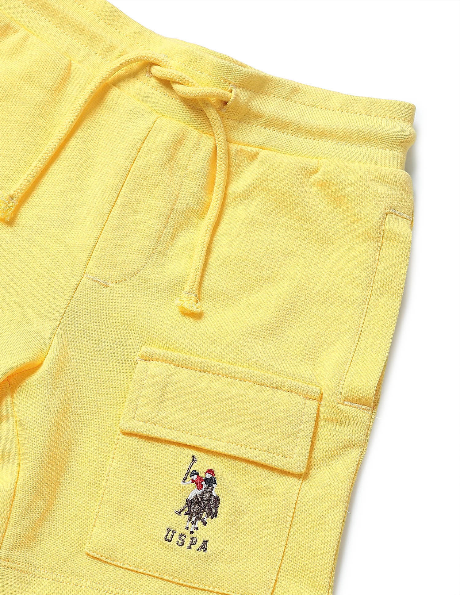 Mid rise Regular Fit Shorts Yellow - U.S. Polo Assn. India | Large