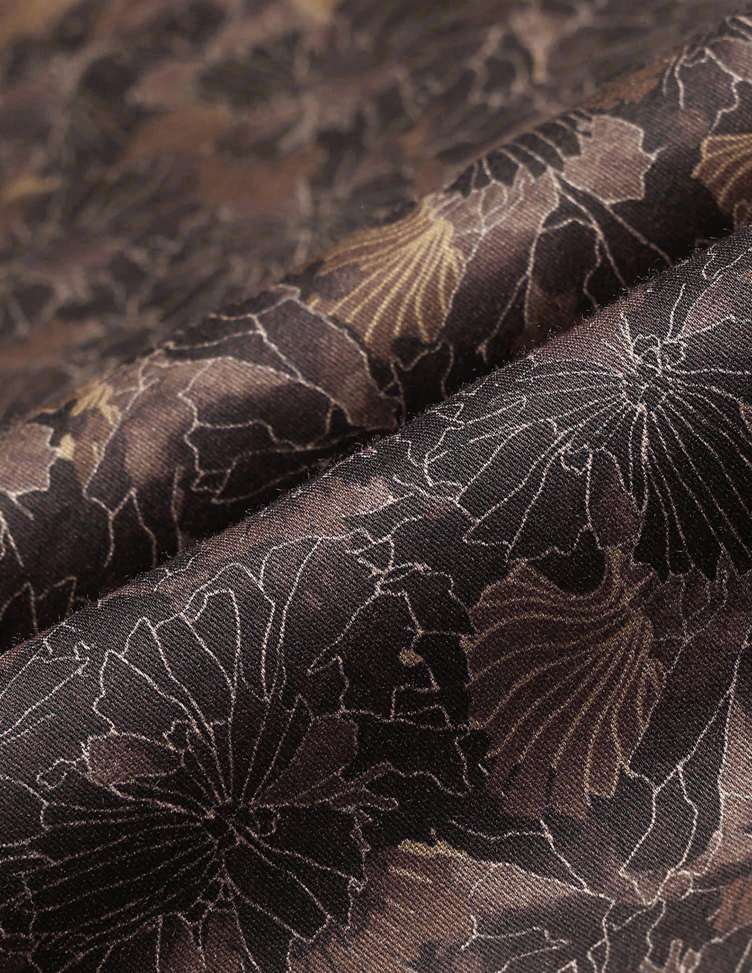 Satin Floral Printed Shirt Choco - U.S. POLO ASSN. | Large