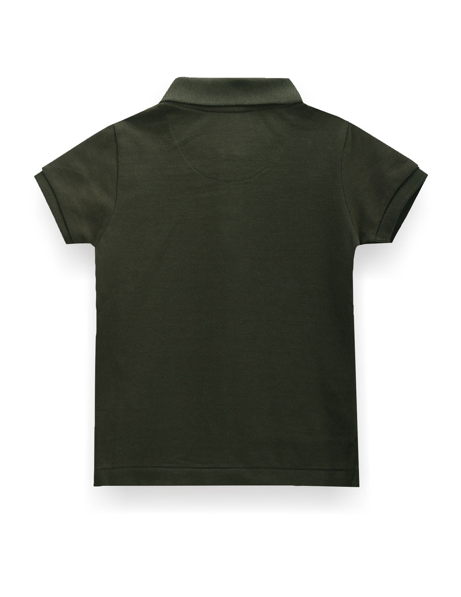 Boys Brand Print Cotton Polo Shirt Green - U.S. Polo Assn. India | Large