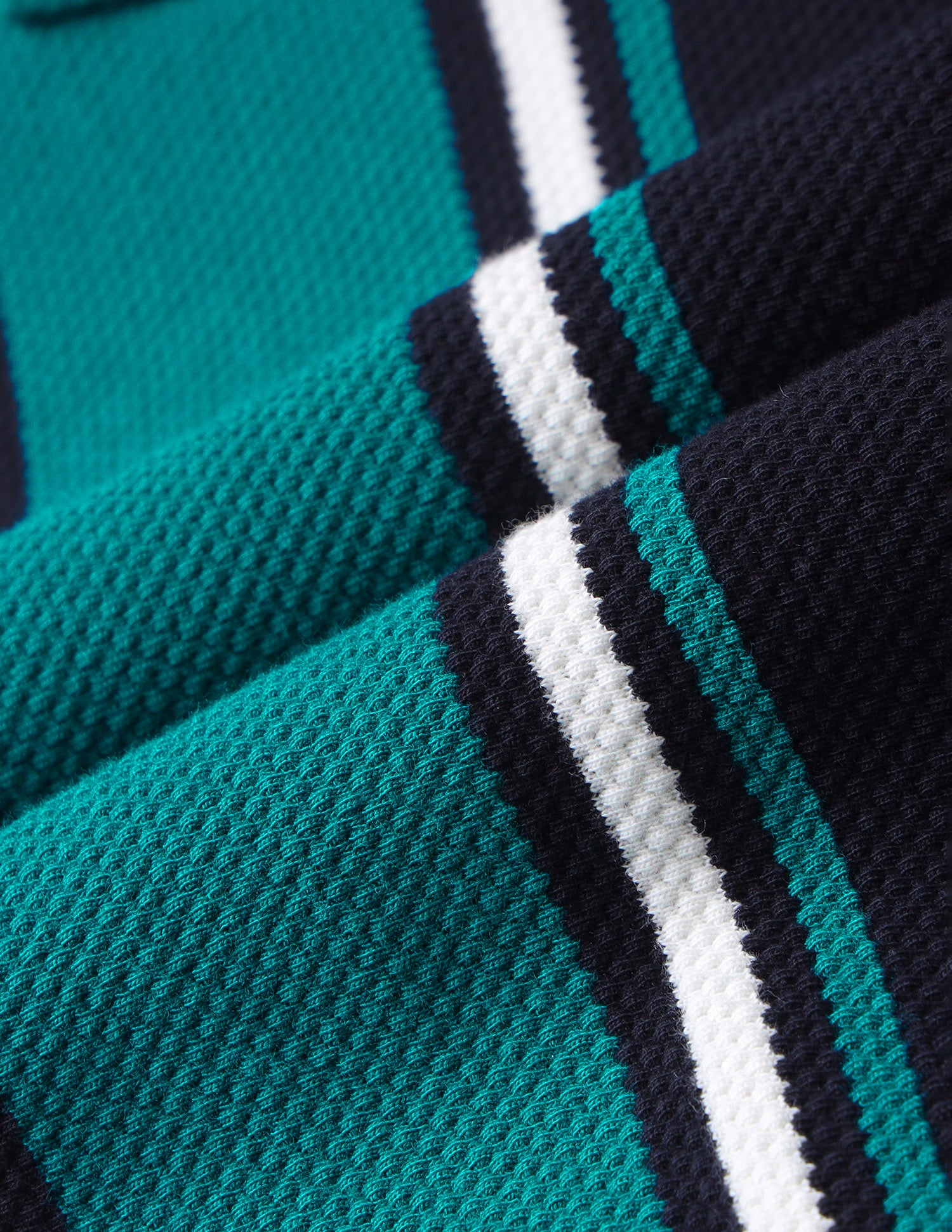 Vertical Striped Regular Fit Polo Shirt Teal - U.S. Polo Assn. India | Large
