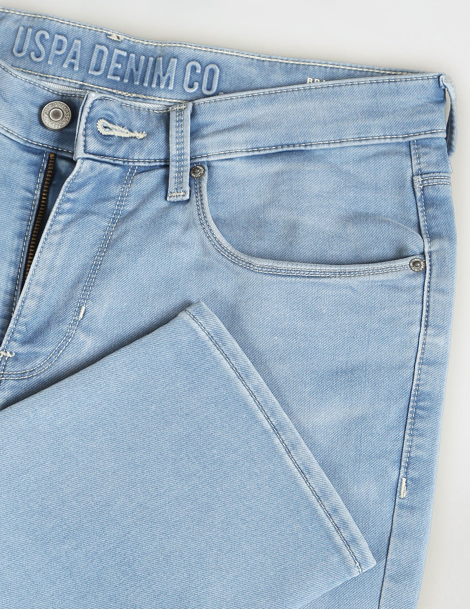 Brandon Slim Tapered Fit Stone Wash Jeans Blue - U.S. POLO ASSN. | Large