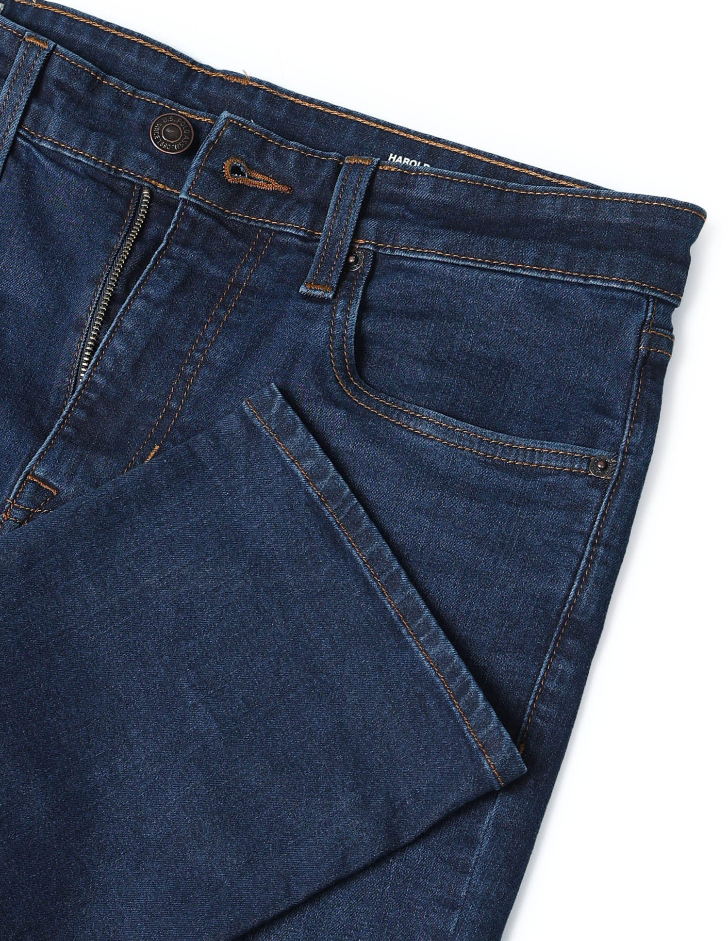 Harold Slim Straight Fit Blue Jeans Dark Indigo - U.S. POLO ASSN. | Large