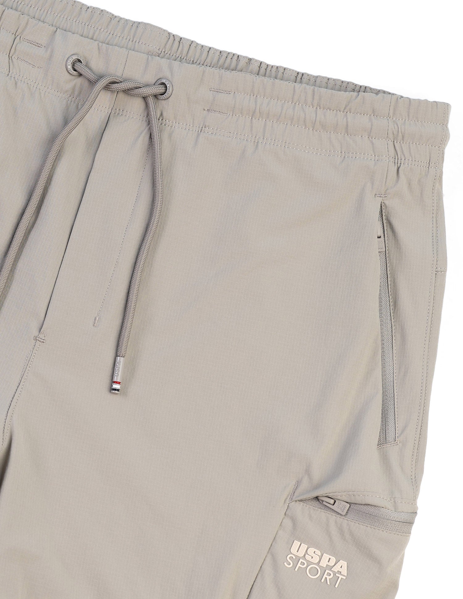 Solid Slim Fit Active Joggers Beige - U.S. Polo Assn. India | Large