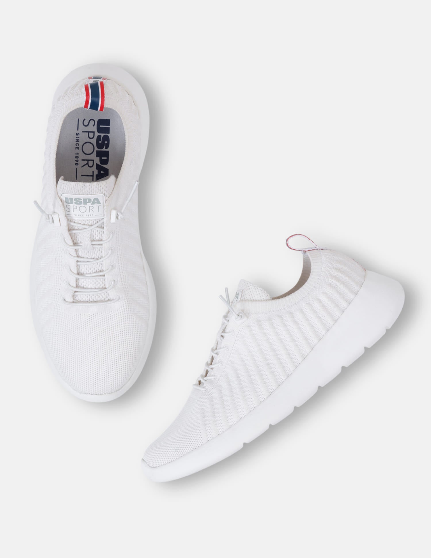Men Solid Rocco Sports Sneakers White - U.S. Polo Assn. India | Large