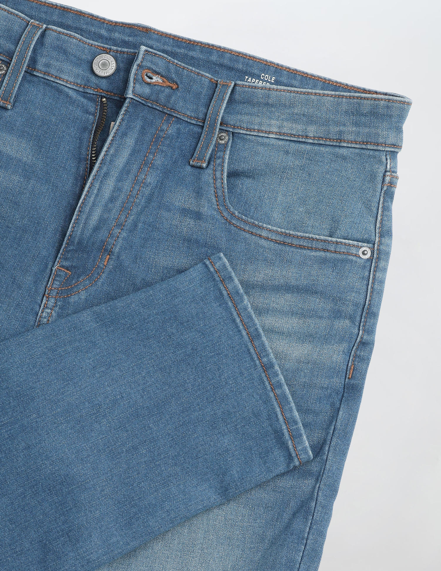 Solid Tapered Fit Jeans Blue - U.S. Polo Assn. India | Large