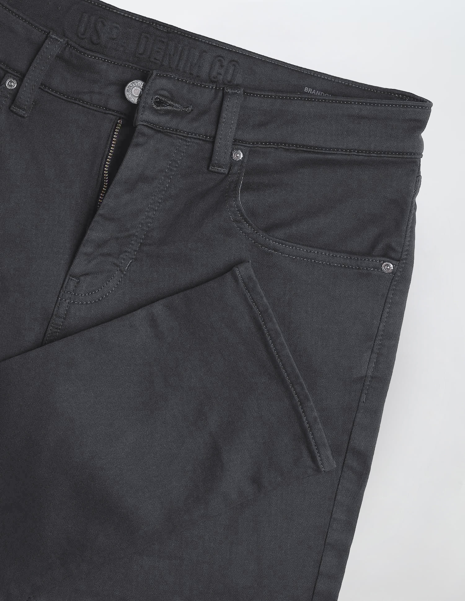 Mid Rise Brandon Slim-Tapered Fit Jeans Dark Grey - U.S. Polo Assn. India | Large