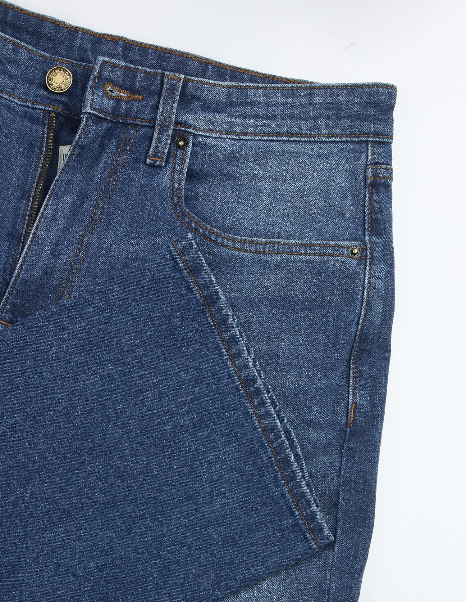 Connor Bootcut Fit Blue Jeans Mid Blue - U.S. Polo Assn. India | Large