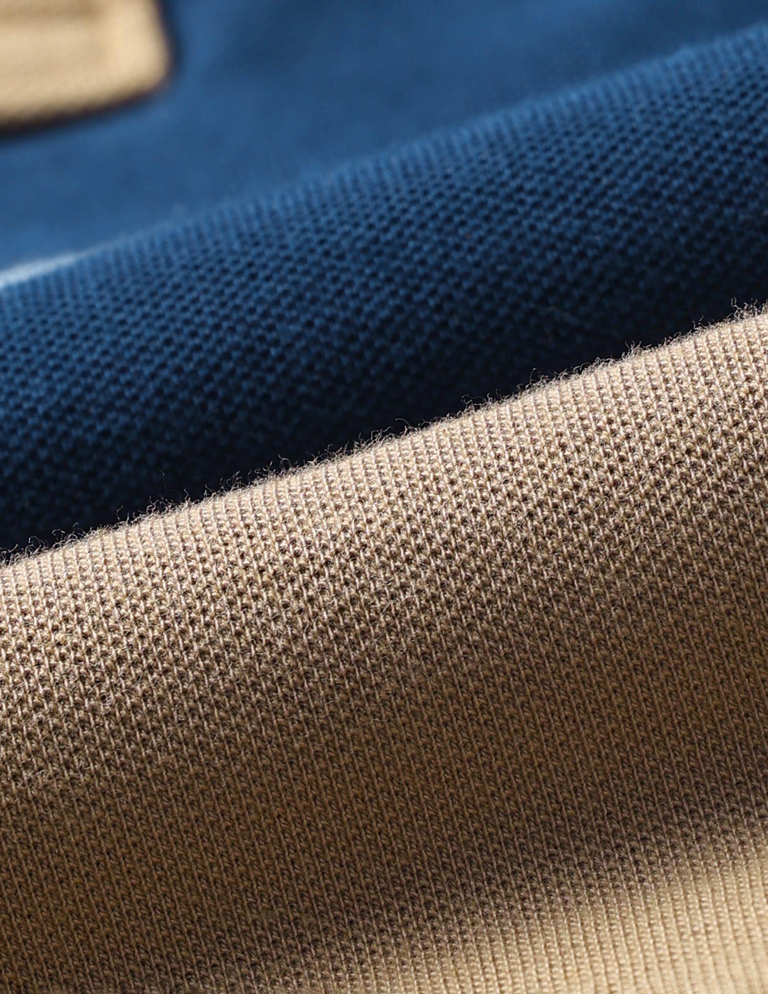 Colorblocked Boxy Fit Polo Shirt Beige - U.S. POLO ASSN. | Large