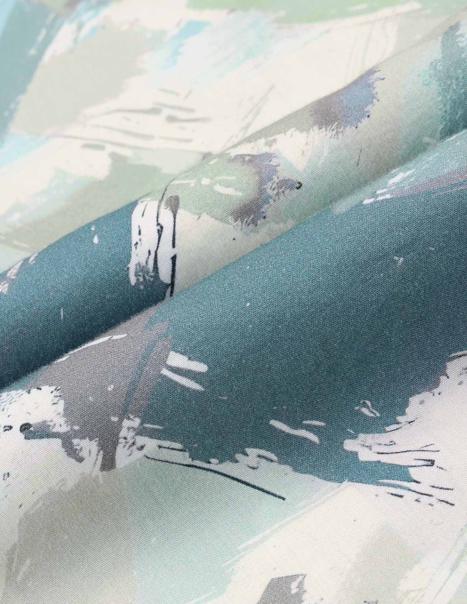 Boys Regular Fit Abstract Printed Shirt Green - U.S. POLO ASSN. | Large