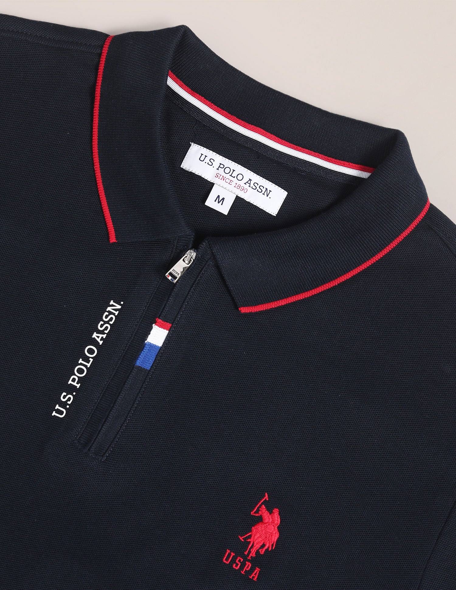 Solid Slim Polo Shirt Navy - U.S. Polo Assn. India | Large