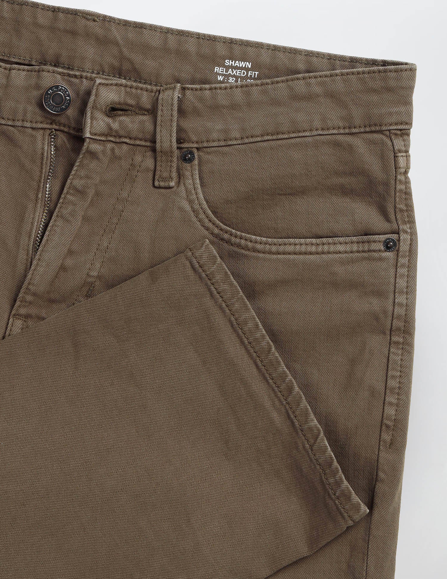 Shawn Relaxed Fit Brown Jeans Brown - U.S. Polo Assn. India | Large