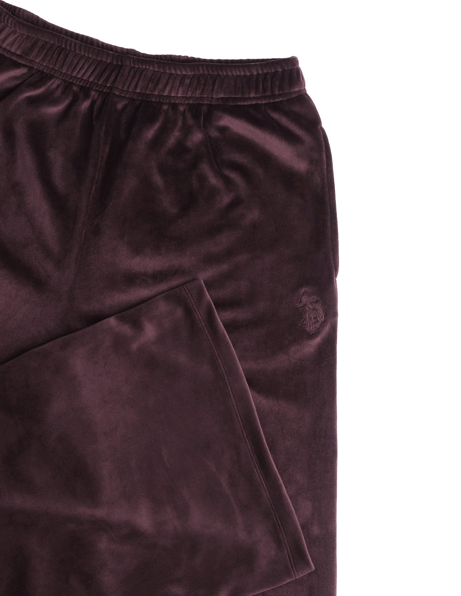 High Rise Wide Leg Knit Trousers Wine - U.S. Polo Assn. India | Large