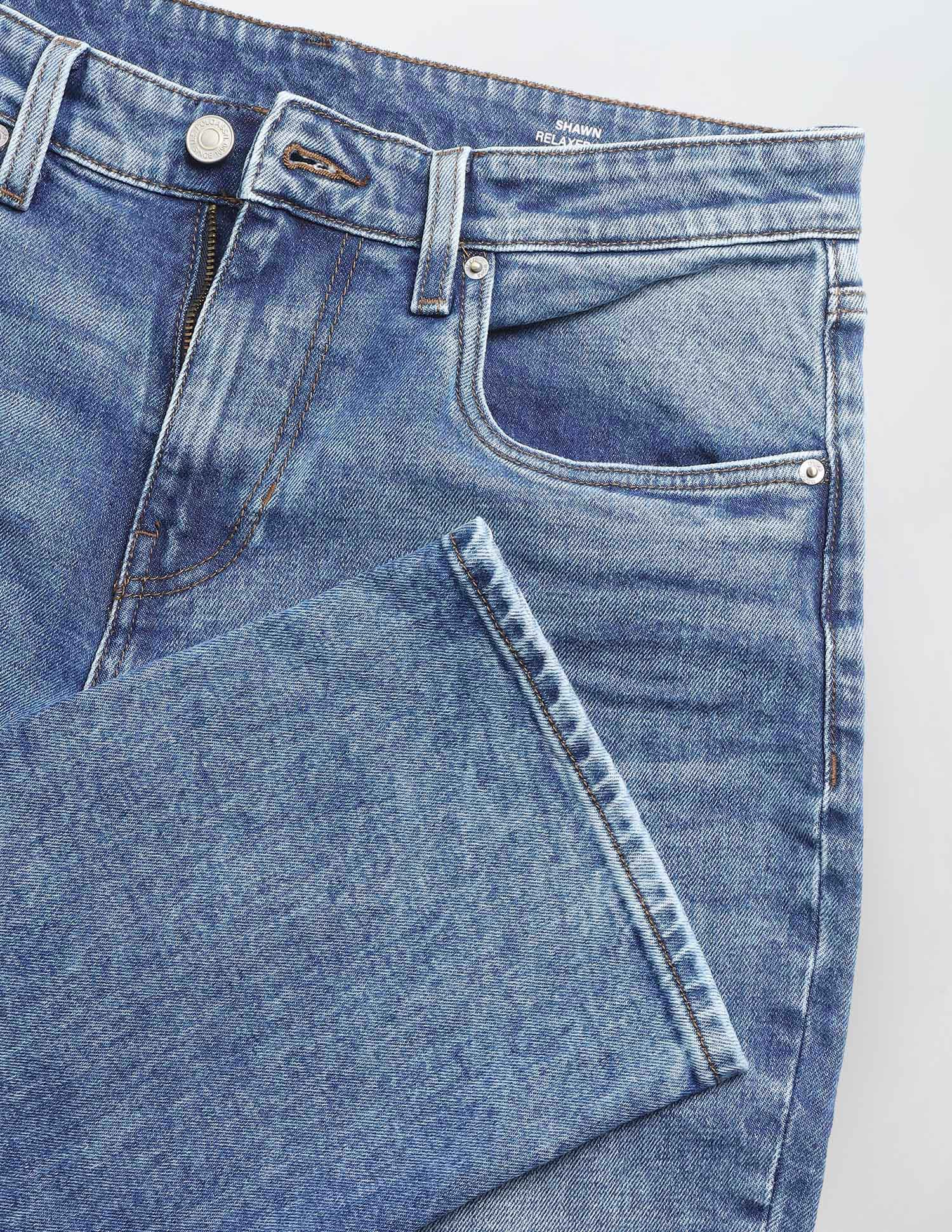 Shawn Relaxed Fit Blue Jeans Mid Blue - U.S. Polo Assn. India | Large