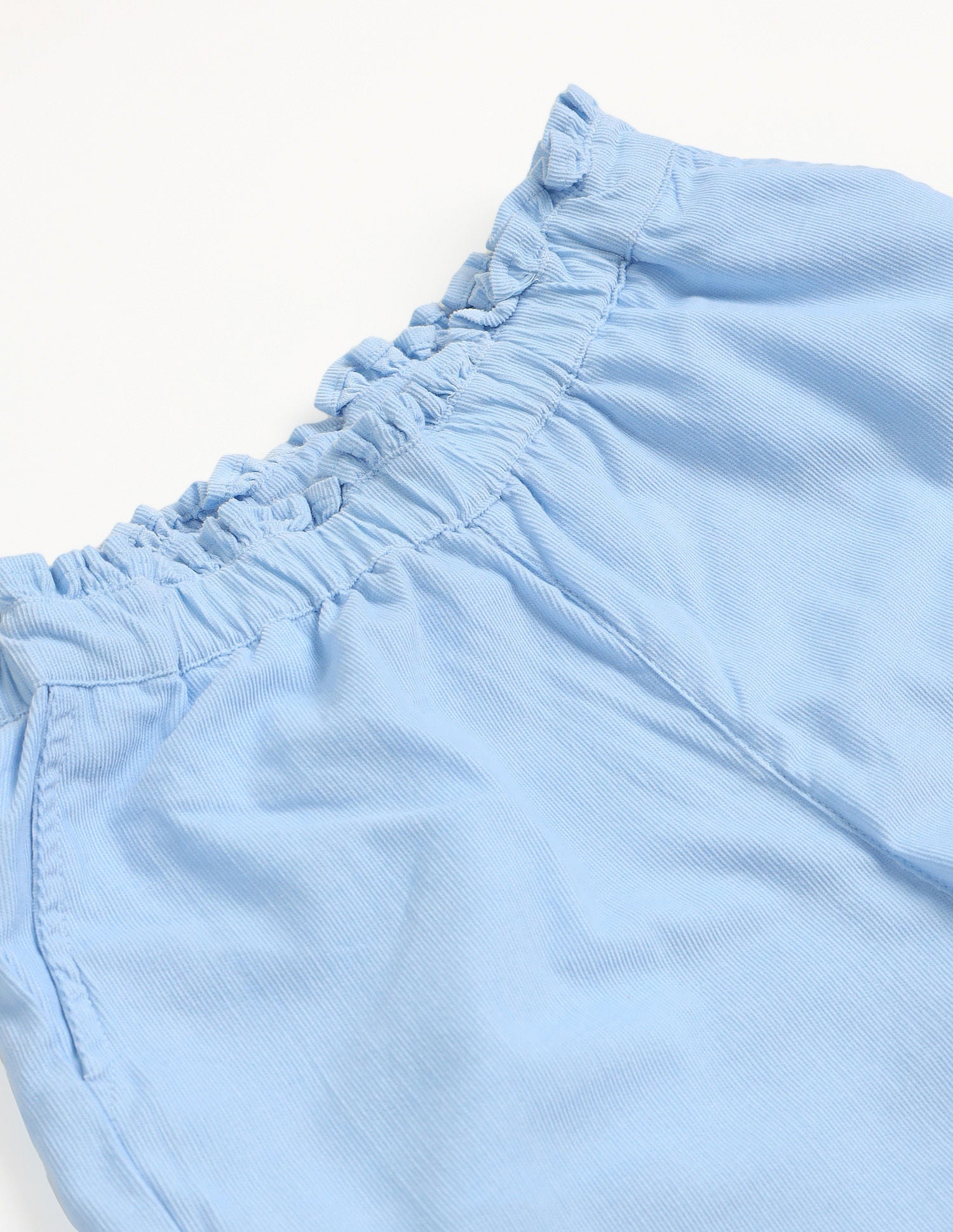 Girls Solid Flared Trousers Light Blue - U.S. POLO ASSN. | Large