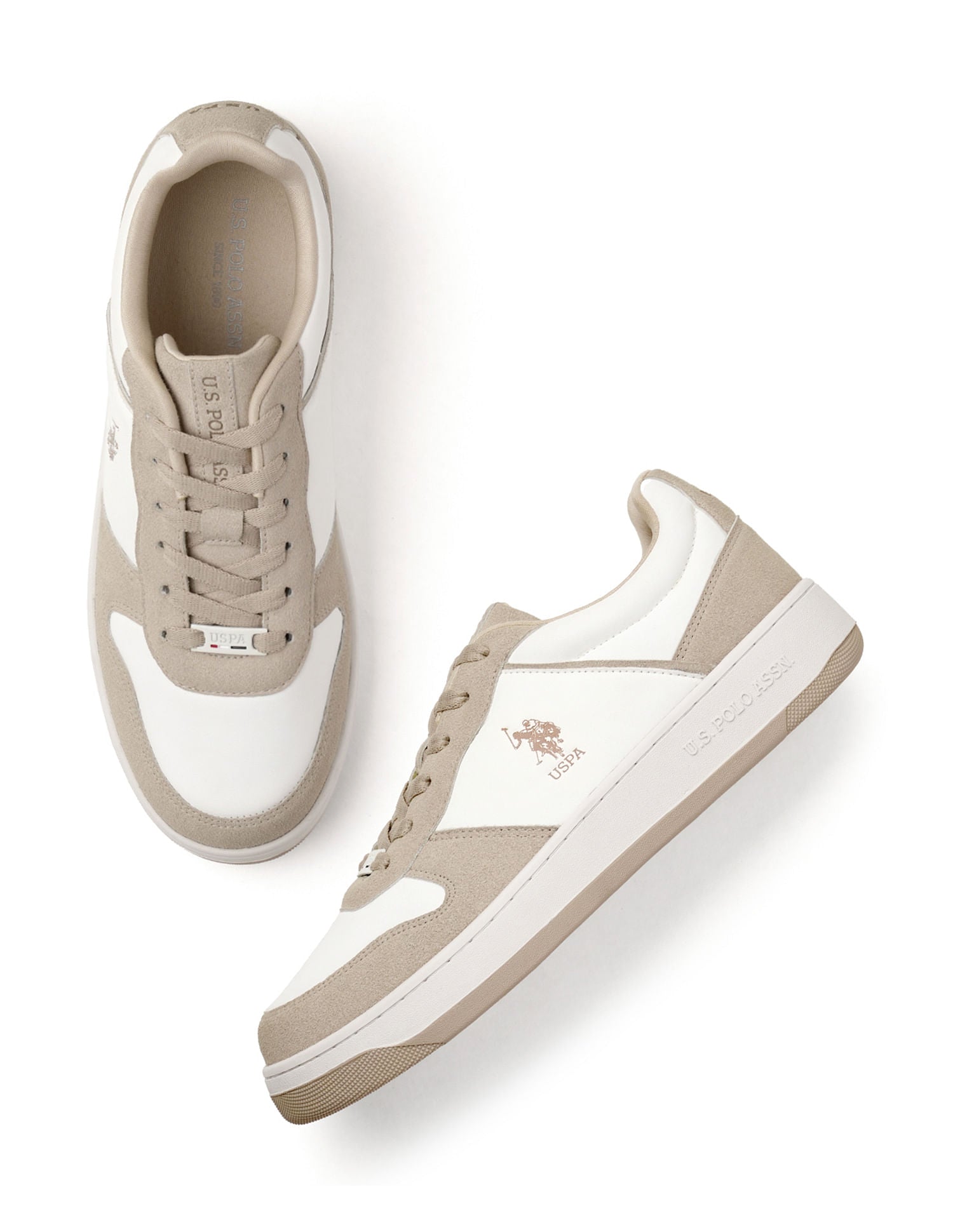 Men Joan Colourblocked Sneakers Beige - U.S. POLO ASSN. | Large