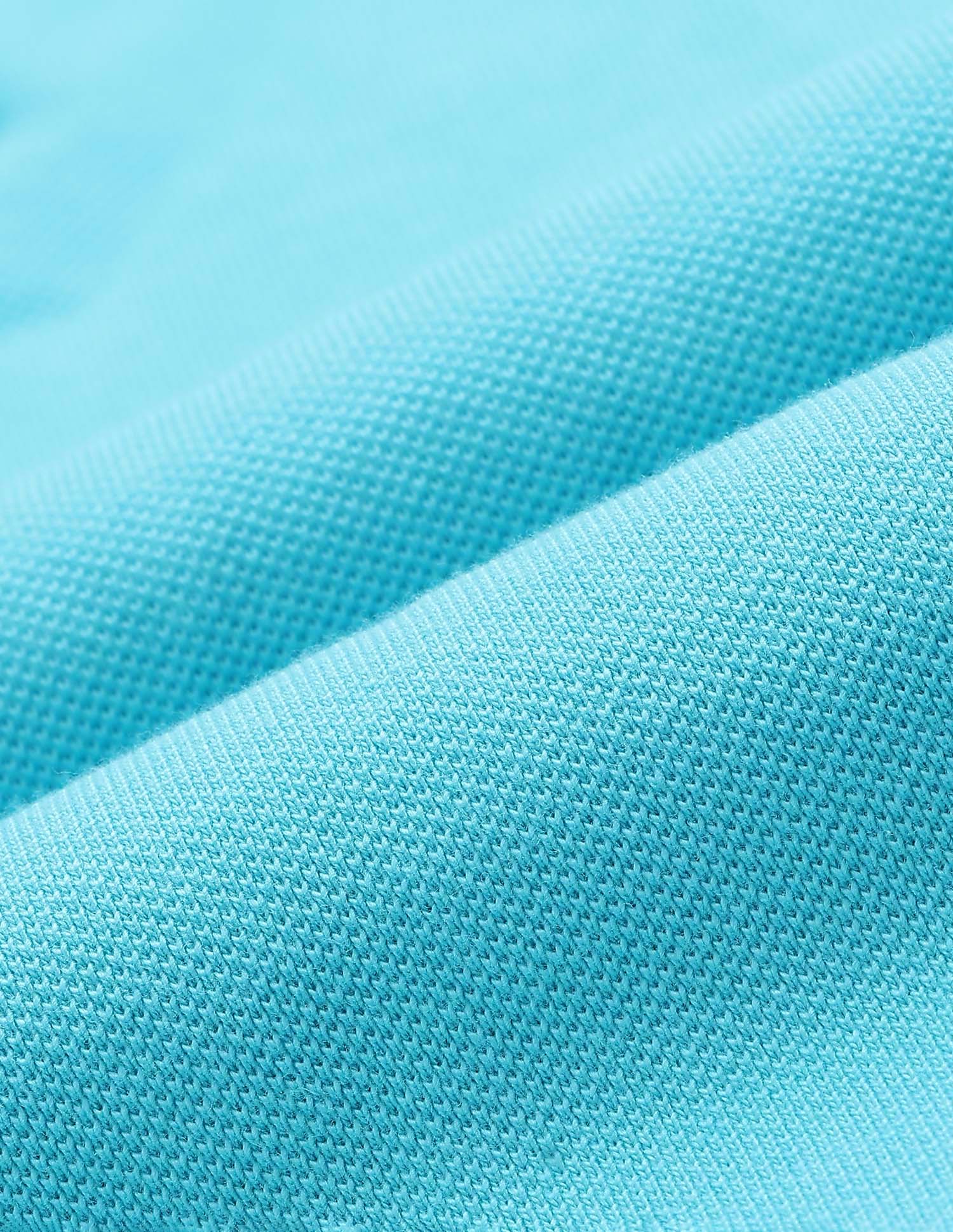 Tipped Collar Slim Fit Polo Shirt Turquoise - U.S. POLO ASSN. | Large