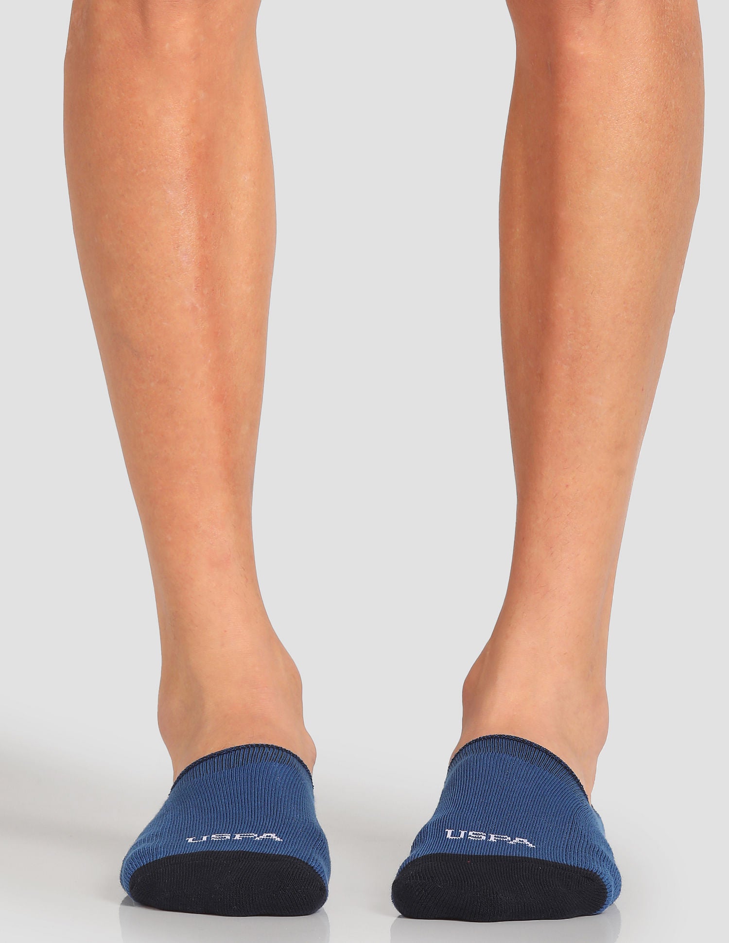 Terry Finish No Show ES004 Socks - Pack Of 3 Set Sail, Fig and Mineral Yellow - U.S. POLO ASSN. | Large