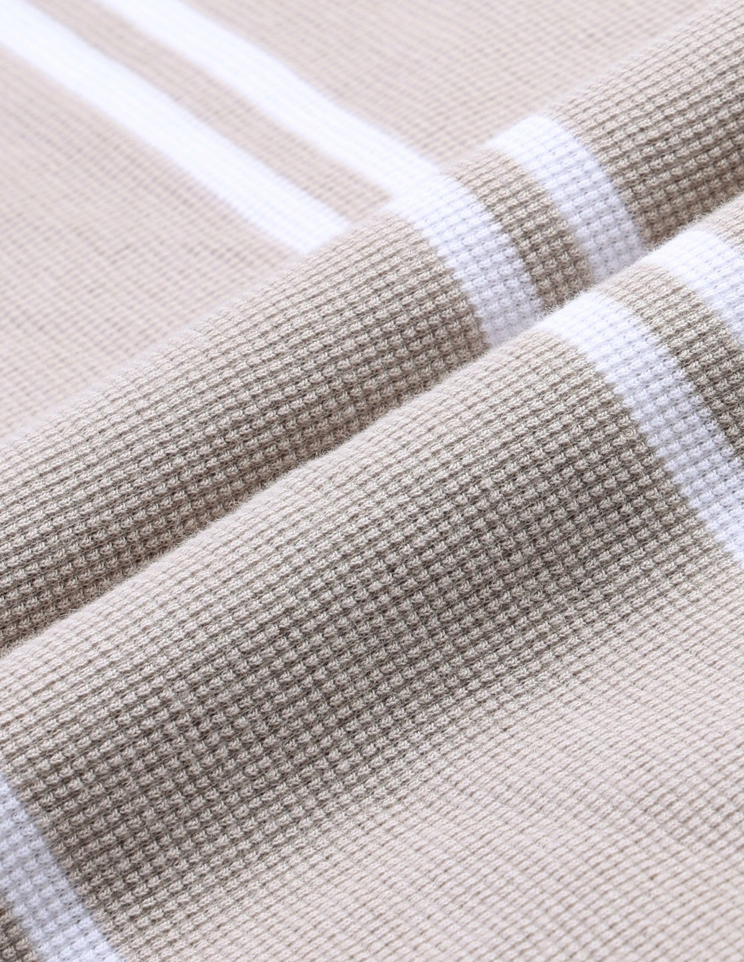 Vertical Striped Slim Fit T-Shirt Beige - U.S. Polo Assn. India | Large