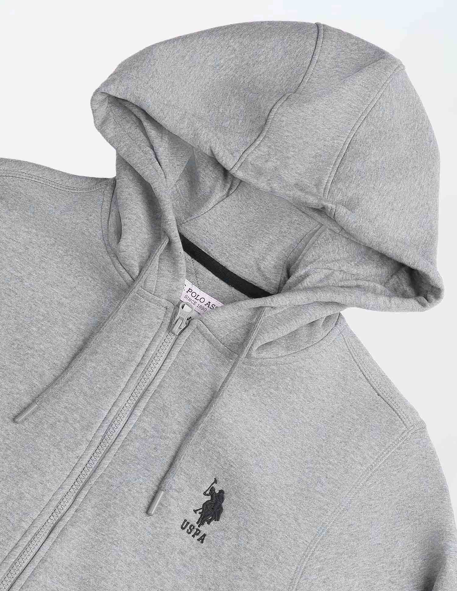 Heathered Regular Fit Sweatshirt Grey - U.S. POLO ASSN. | Large