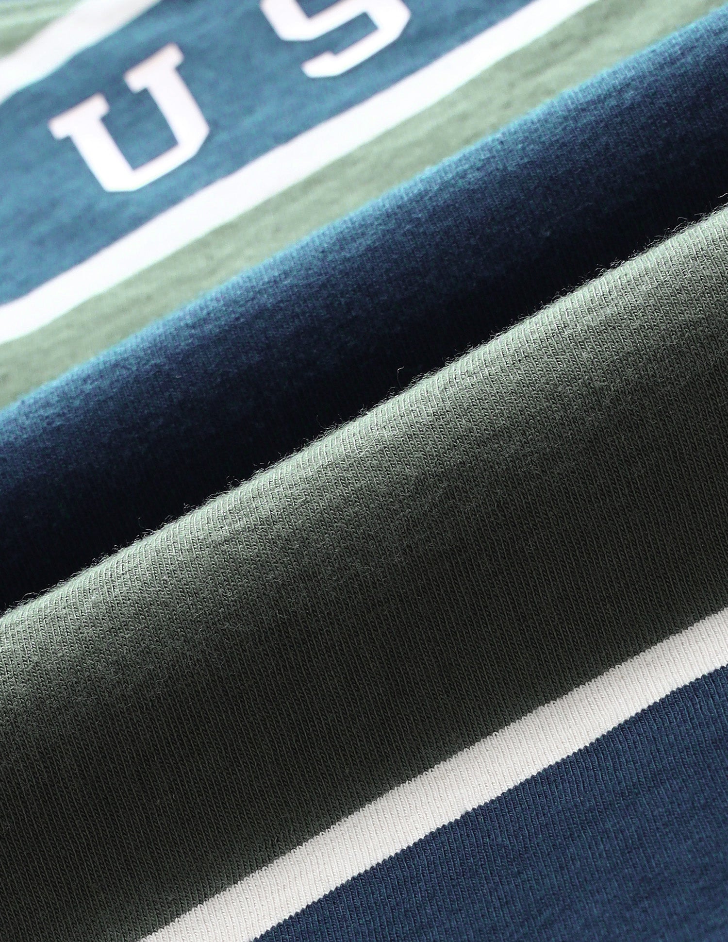 Boys Horizontal Striped Regular Fit T-Shirt Olive - U.S. POLO ASSN. | Large