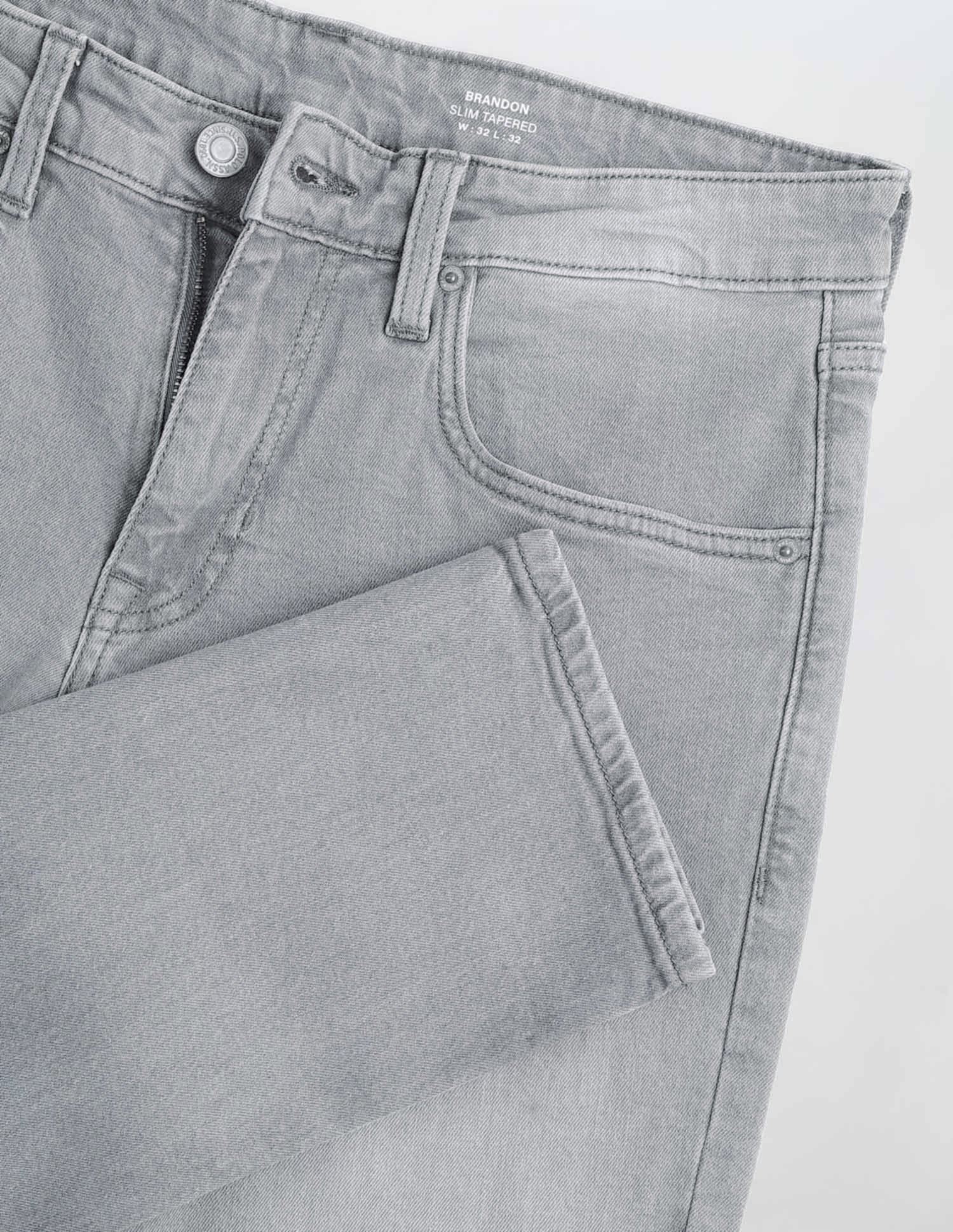 Brandon Slim Tapered Fit Grey Jeans Grey - U.S. POLO ASSN. | Large