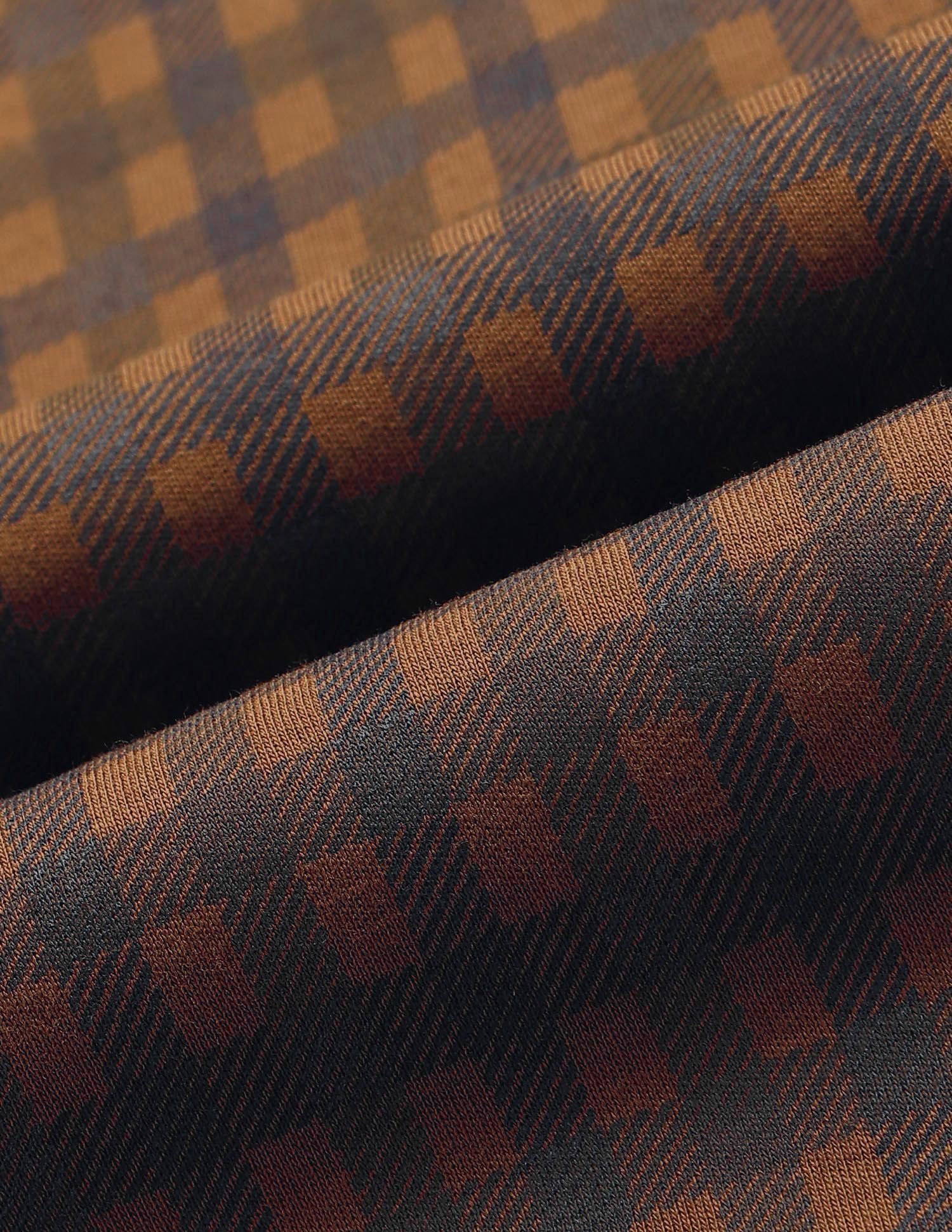 Checked Equestrian Aisle Theater Polo Shirt Dark Brown - U.S. POLO ASSN. | Large