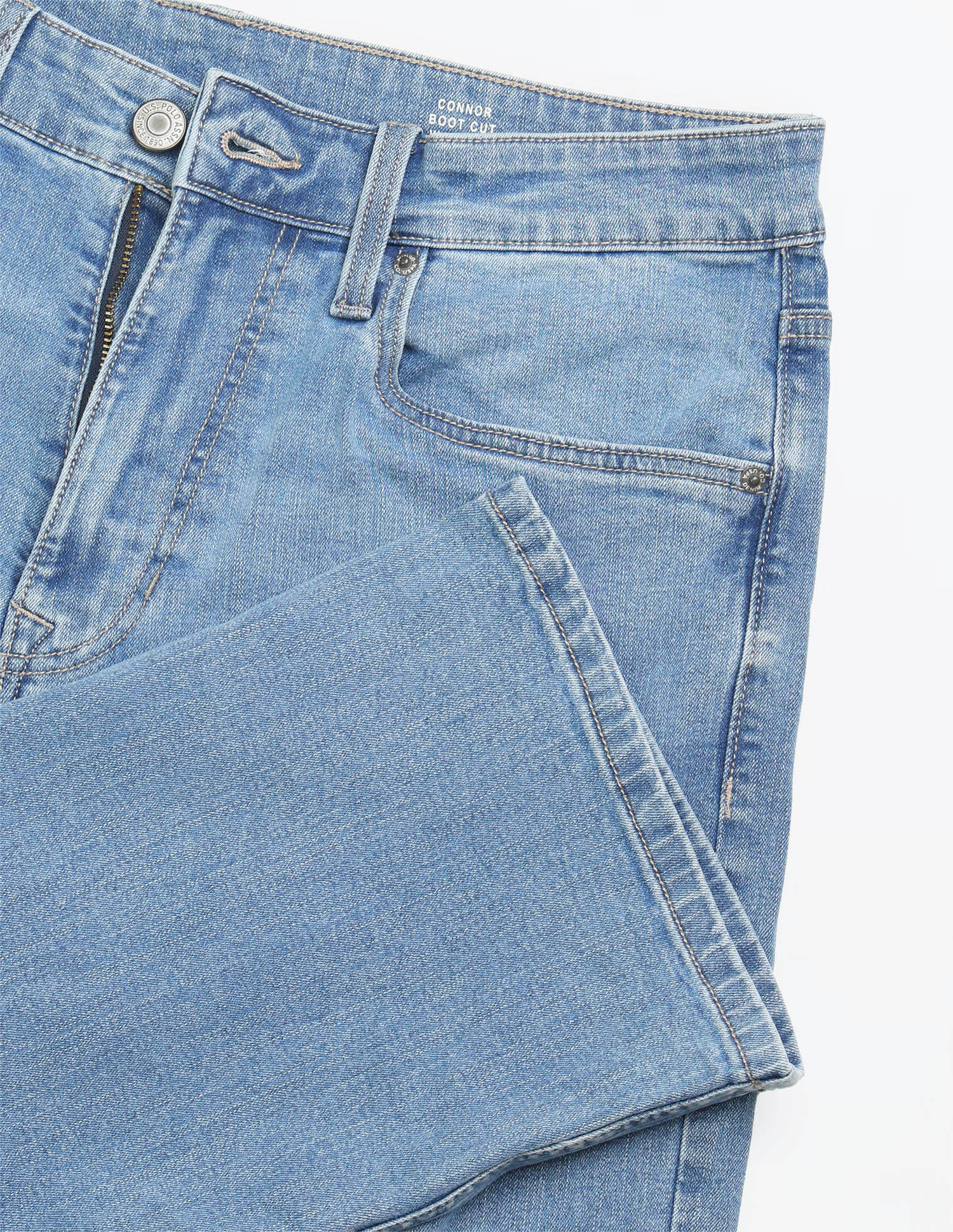 Connor Bootcut Fit Blue Jeans Light Indigo - U.S. Polo Assn. India | Large