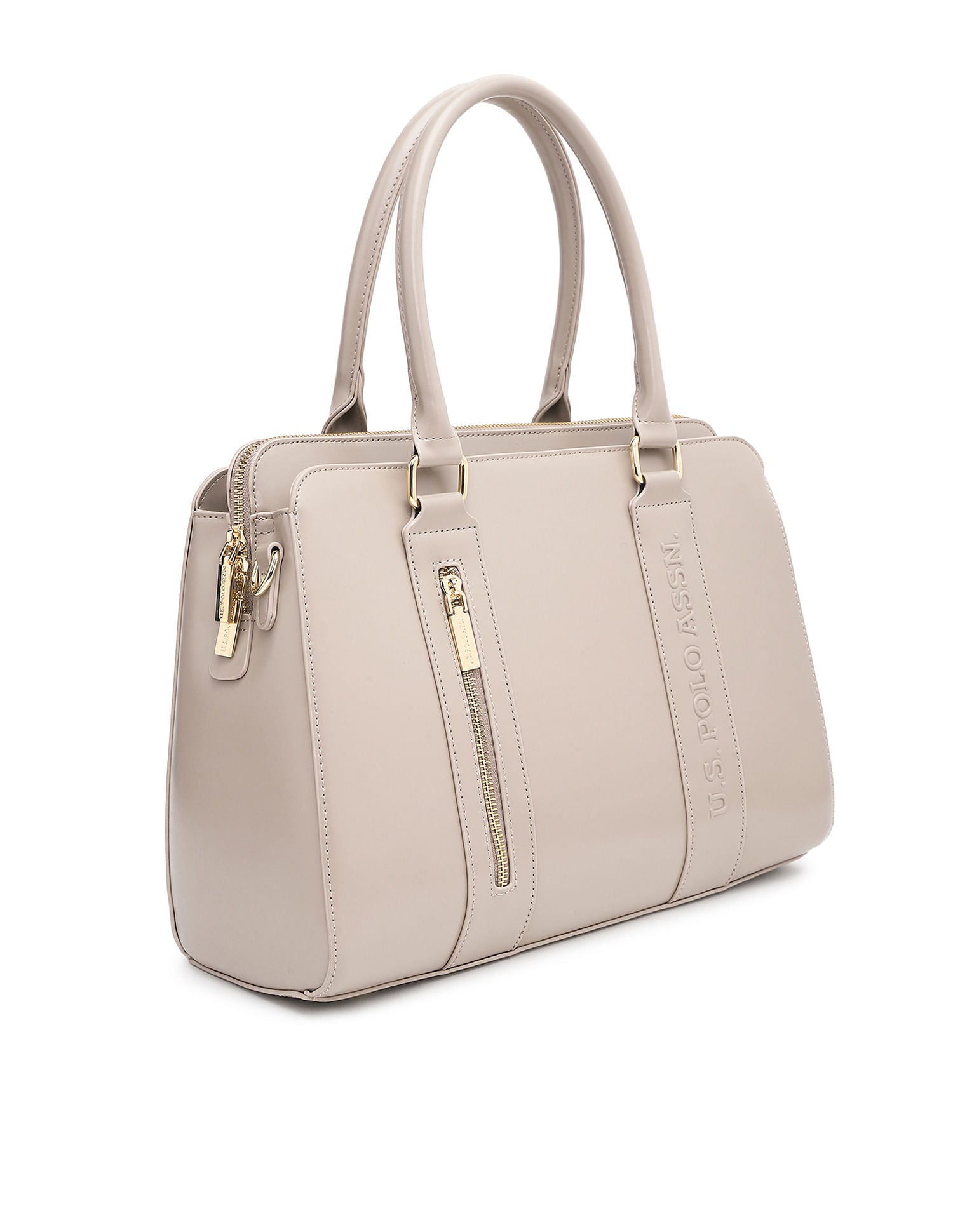 Women Alexa Satchel Bag Beige - U.S. Polo Assn. India | Large