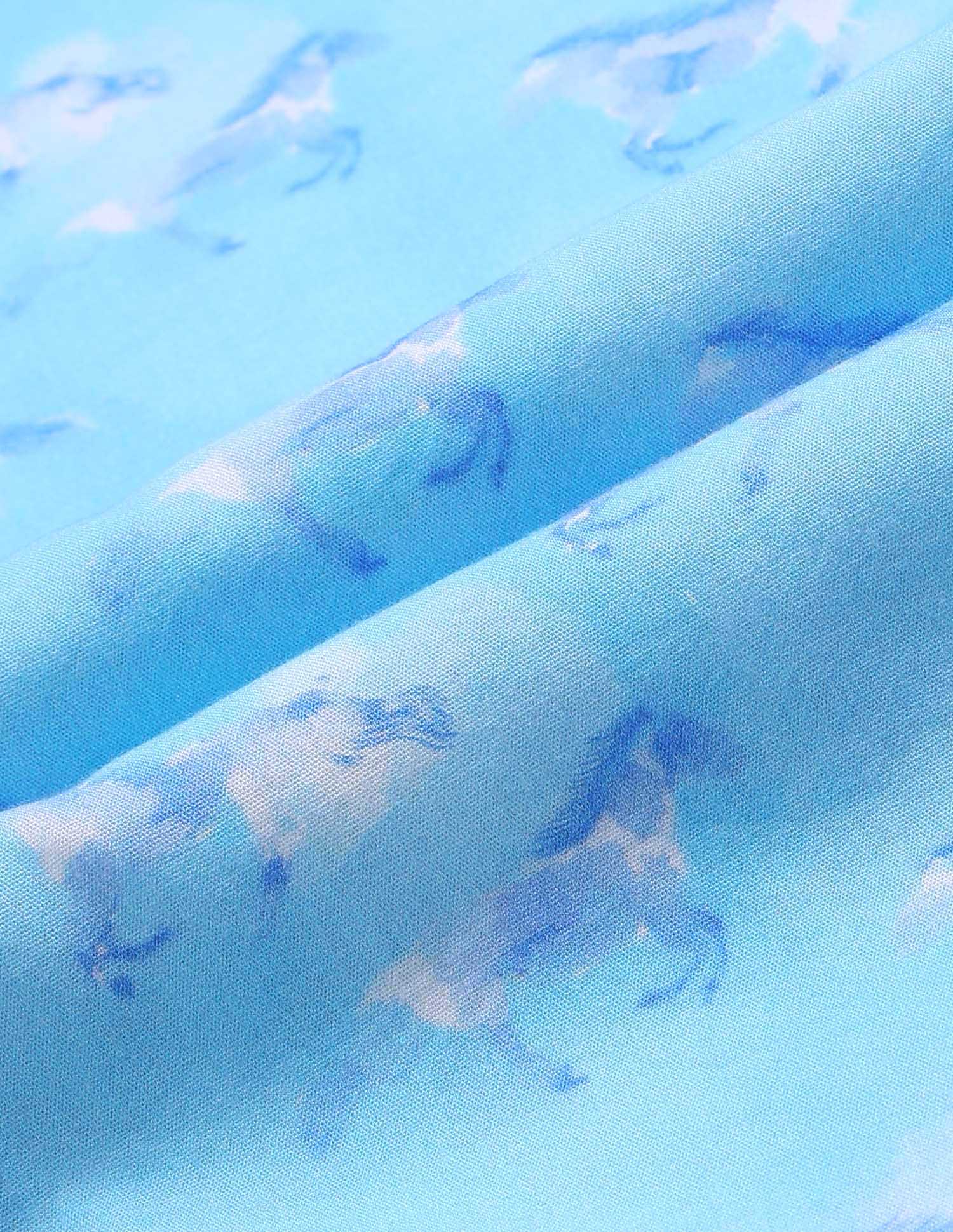 Boys Relaxed Fit All Over Printed Shirt Blue - U.S. POLO ASSN. | Large