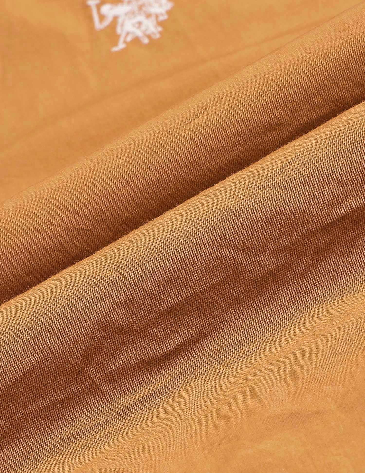 Solid Regular Fit Raglan Shirt Mustard - U.S. Polo Assn. India | Large