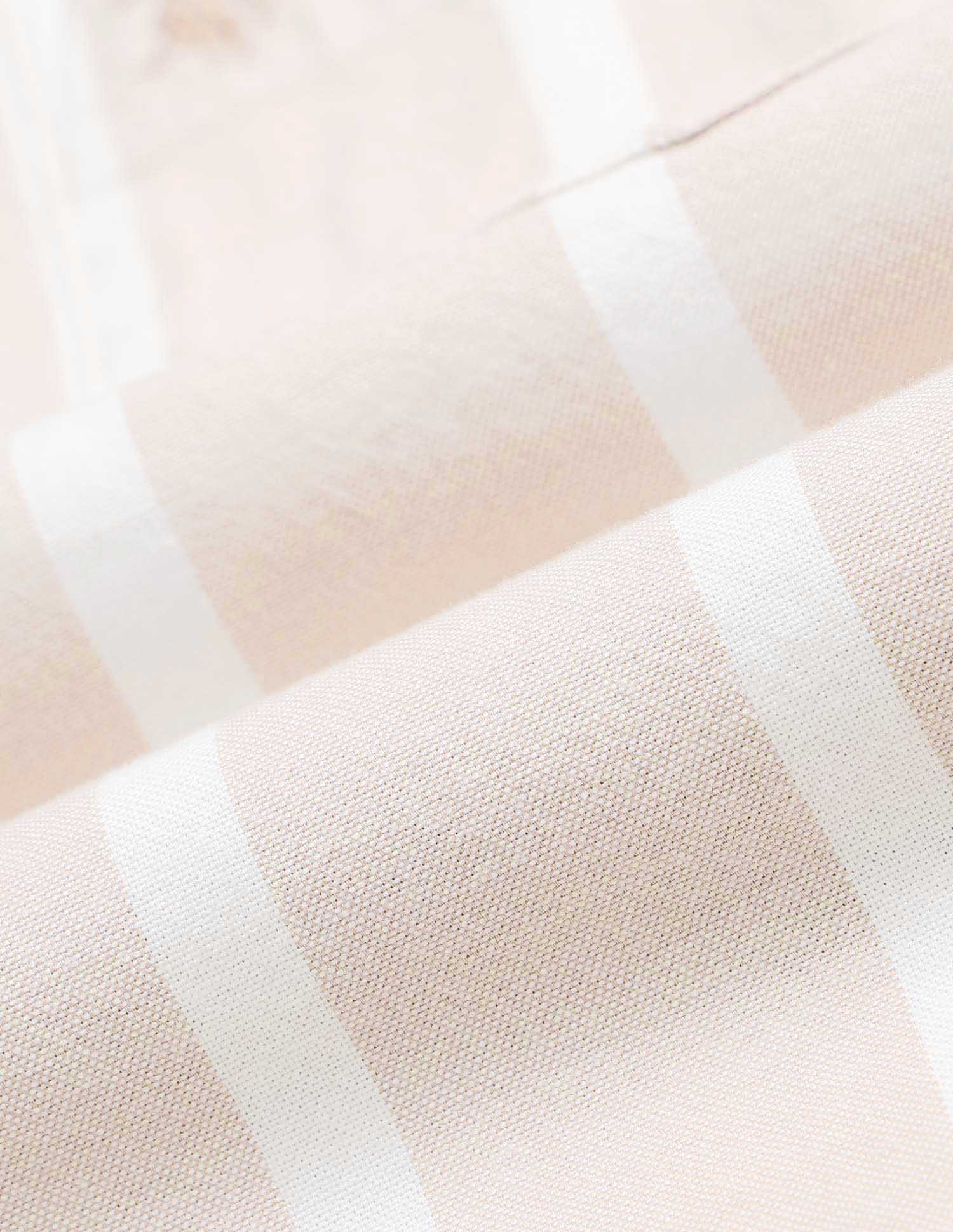 Vertical Striped Tailored Fit Shirt Beige - U.S. Polo Assn. India | Large