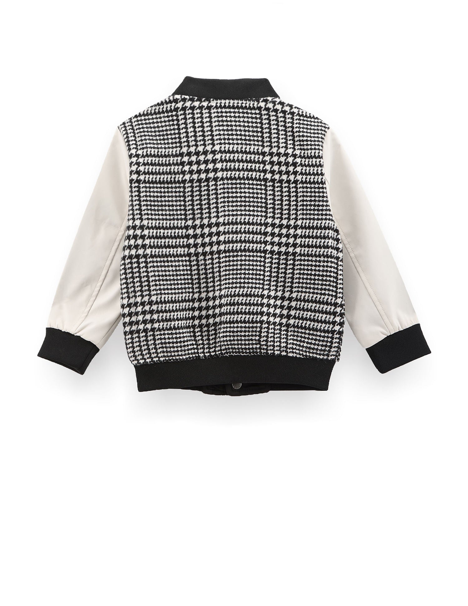 Boys Houndstooth Colour Block Jacket Light Grey - U.S. POLO ASSN. | Large