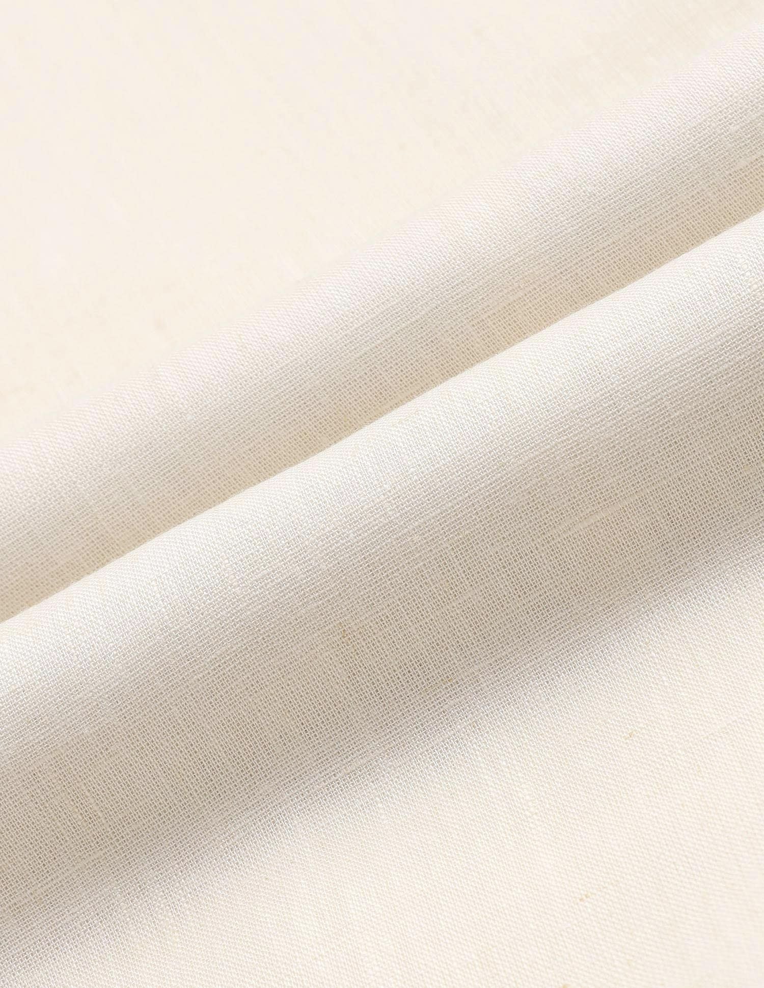 Viscose Linen A-Line Midi Dress Ecru - U.S. Polo Assn. India | Large