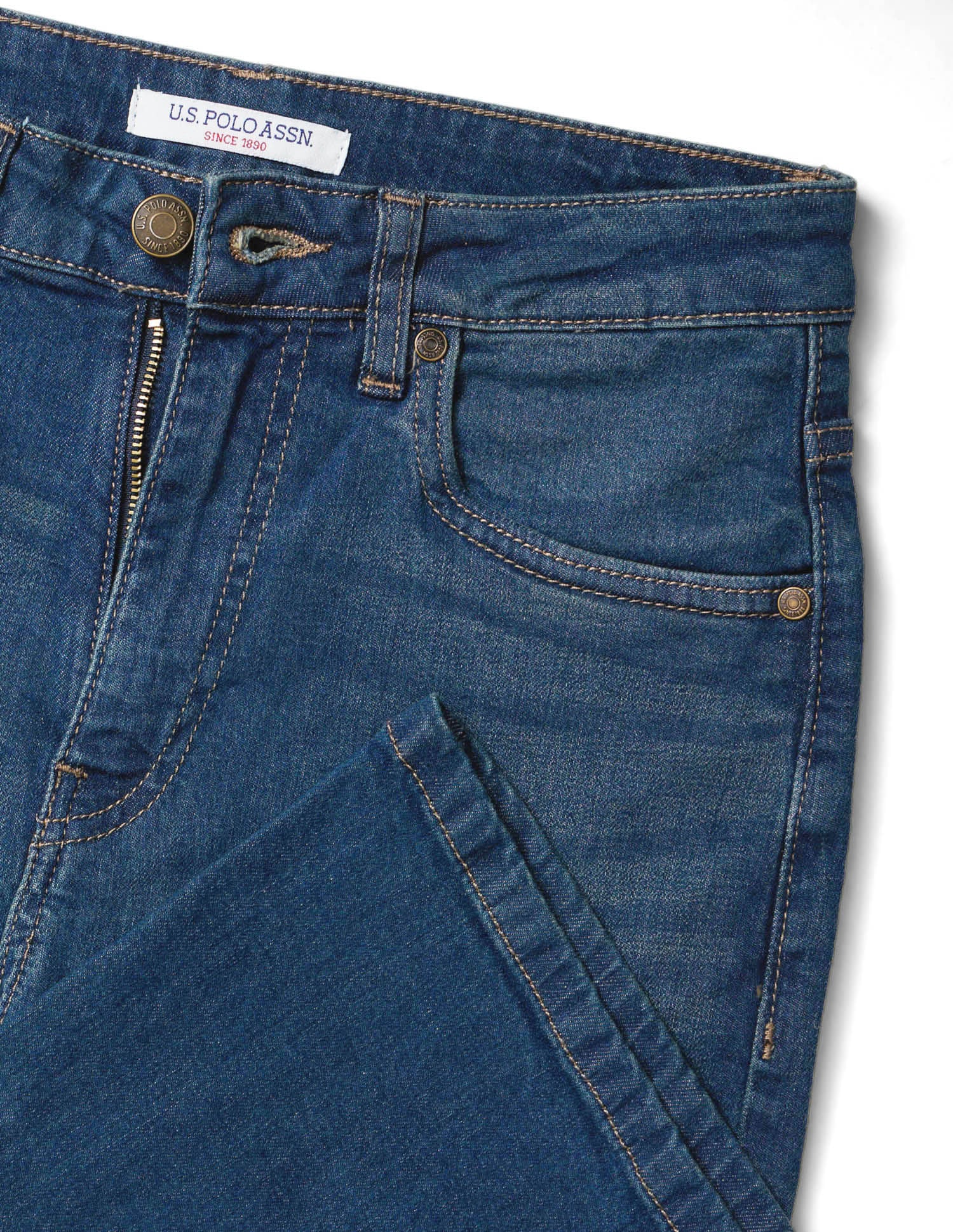 High Rise Extreme Flare Fit Jeans Blue - U.S. POLO ASSN. | Large