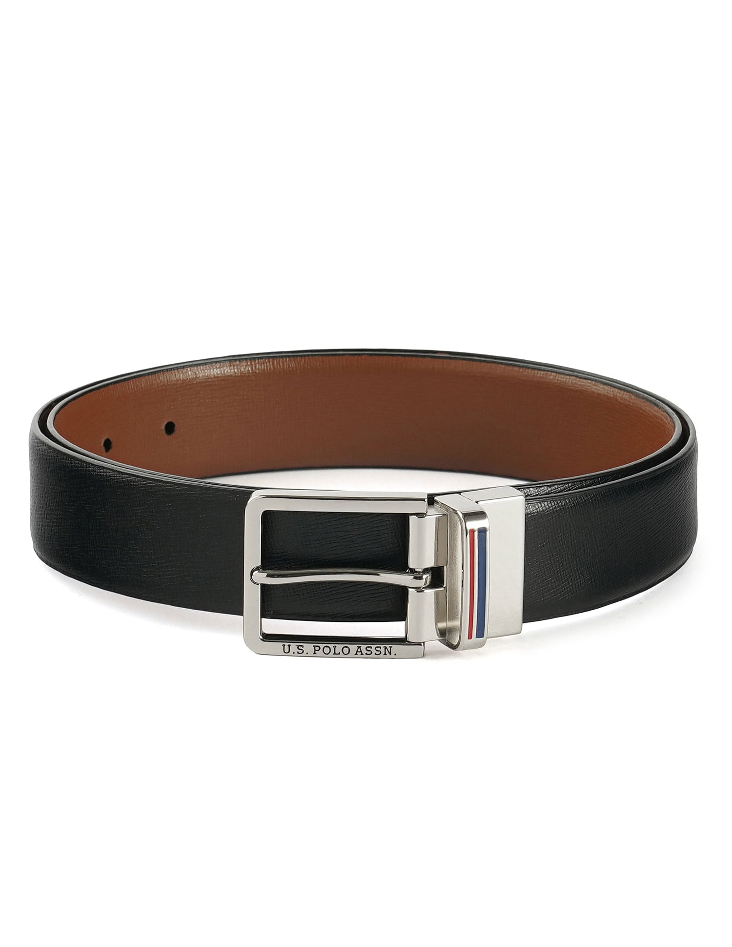 Solid Reversible Belt Black - U.S. POLO ASSN. | Large