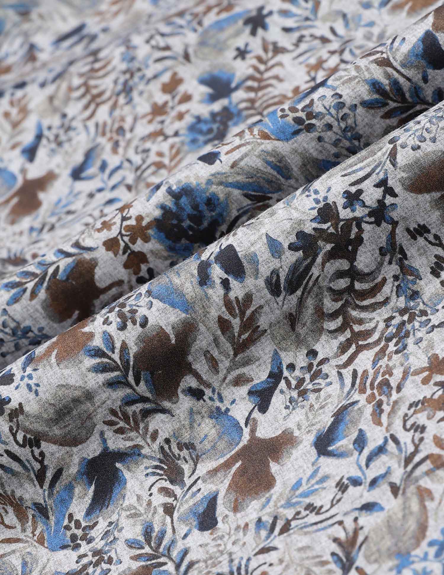 Floral Printed Tailored Fit Shirt Grey - U.S. POLO ASSN. | Large