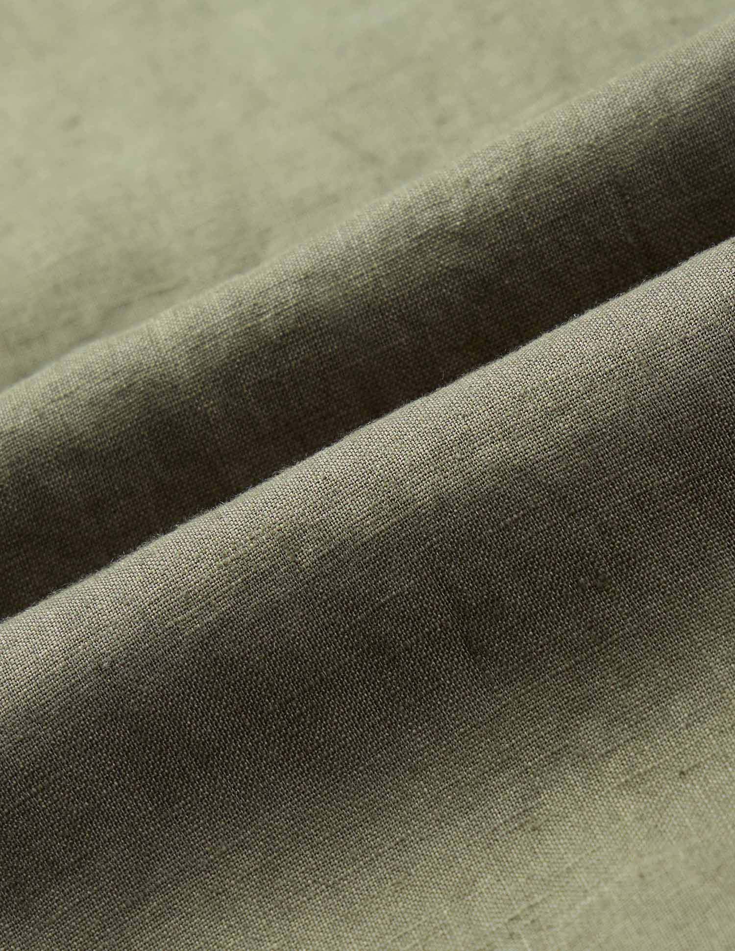 Pacho X Tailored Fit Pure Linen Shirt Olive - U.S. Polo Assn. India | Large