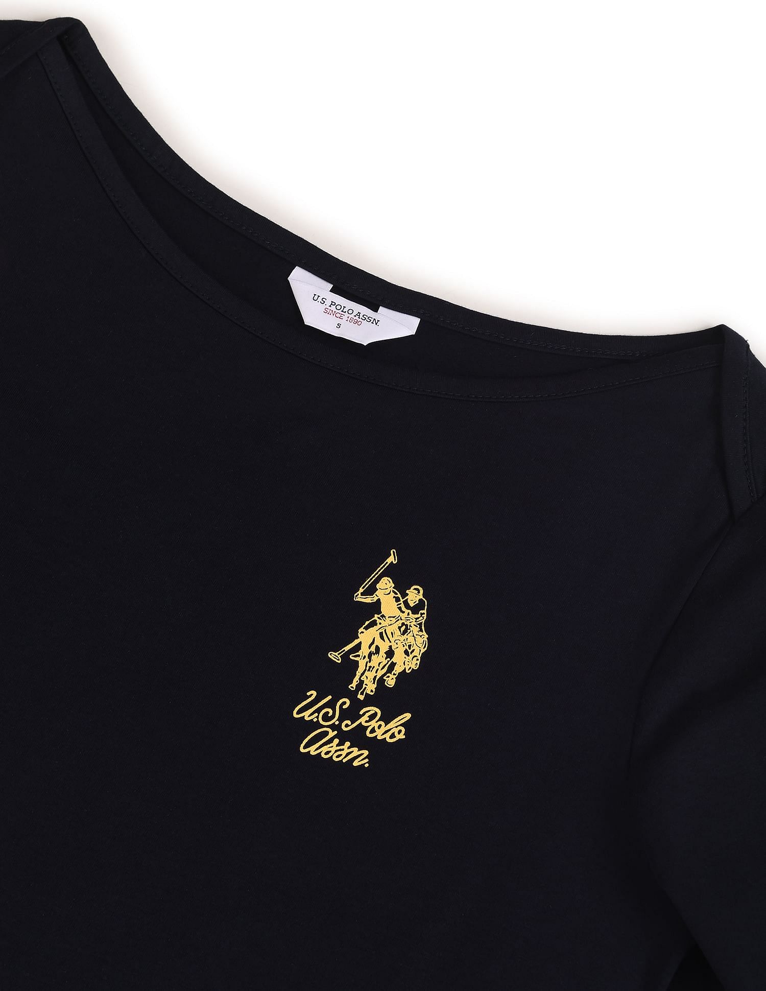 Boat Neck Logo T-Shirt Midnight Blue - U.S. Polo Assn. India | Large
