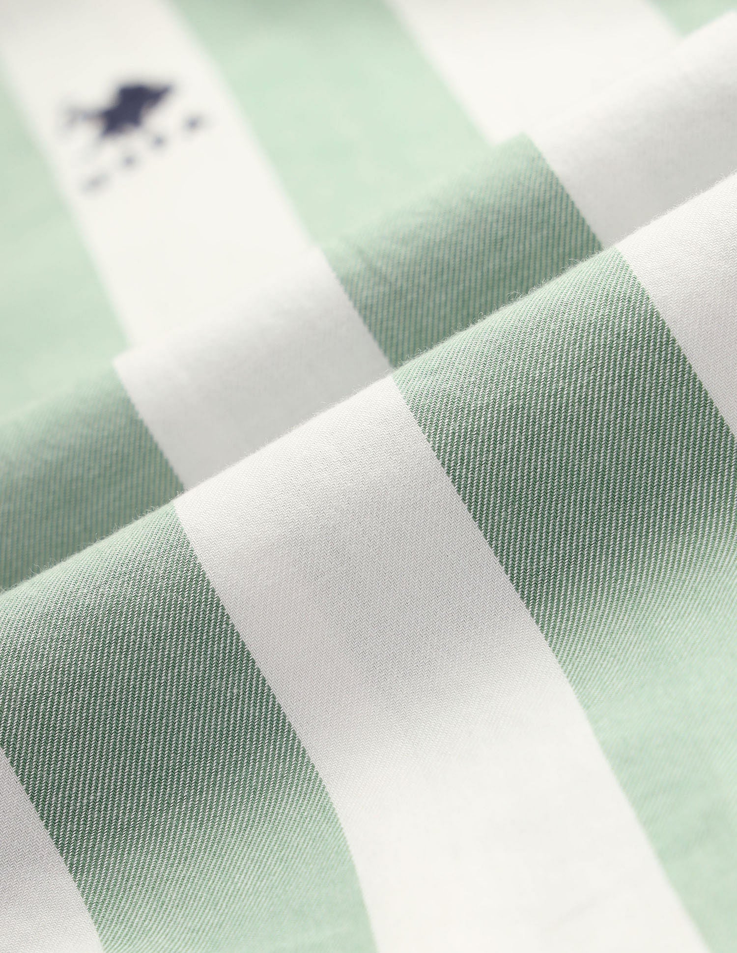 Pure Cotton Stripes Shirt Green - U.S. POLO ASSN. | Large