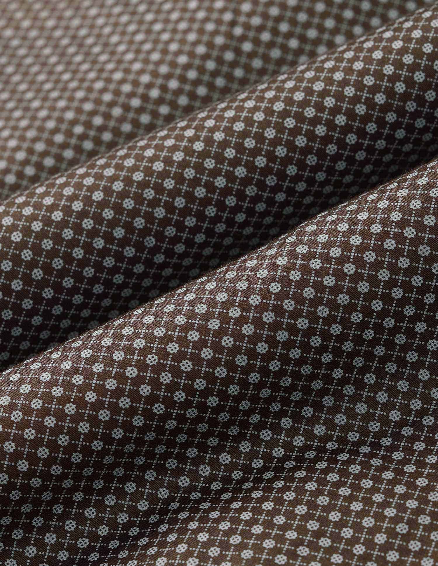 Geometric Printed Pure Cotton Shirt Brown - U.S. Polo Assn. India | Large