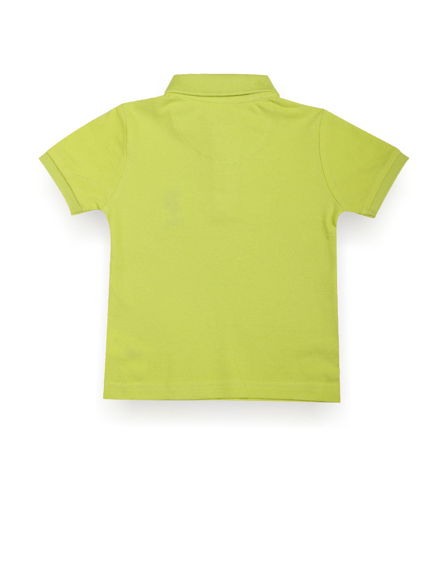 Pure Cotton Solid Polo Shirt Lime Green - U.S. POLO ASSN. | Large