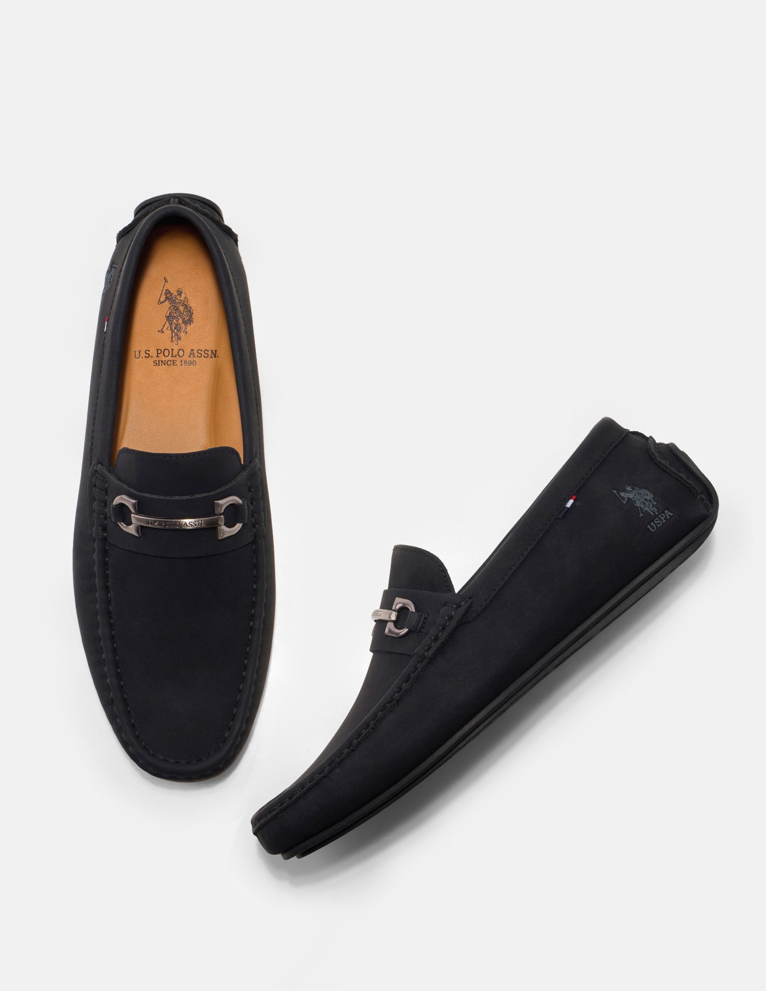 Aeris Slip-Ons Loafers Black - U.S. Polo Assn. India | Large
