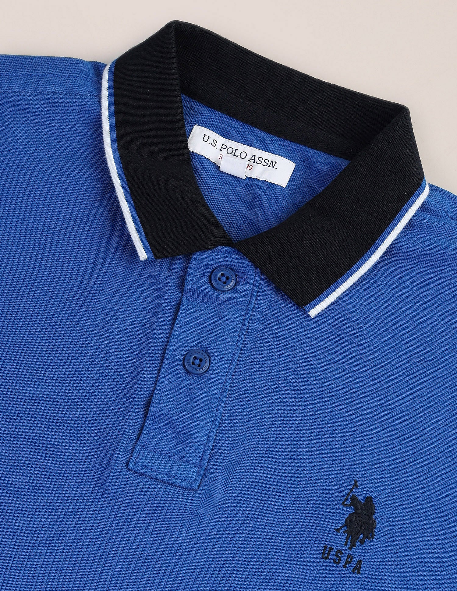 Slim Fit Logo Polo Shirt Blue - U.S. POLO ASSN. | Large