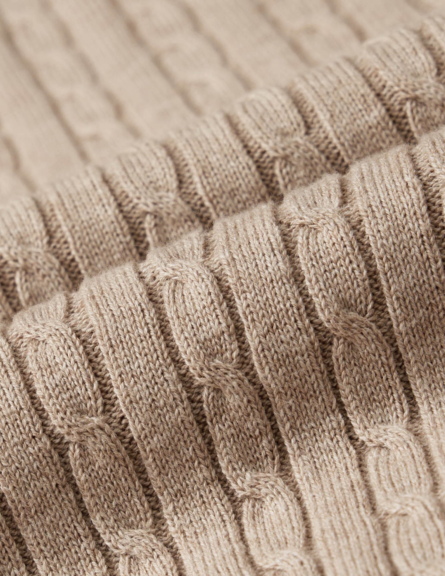 Cable Knit Regular Fit Sweater White - U.S. POLO ASSN. | Large