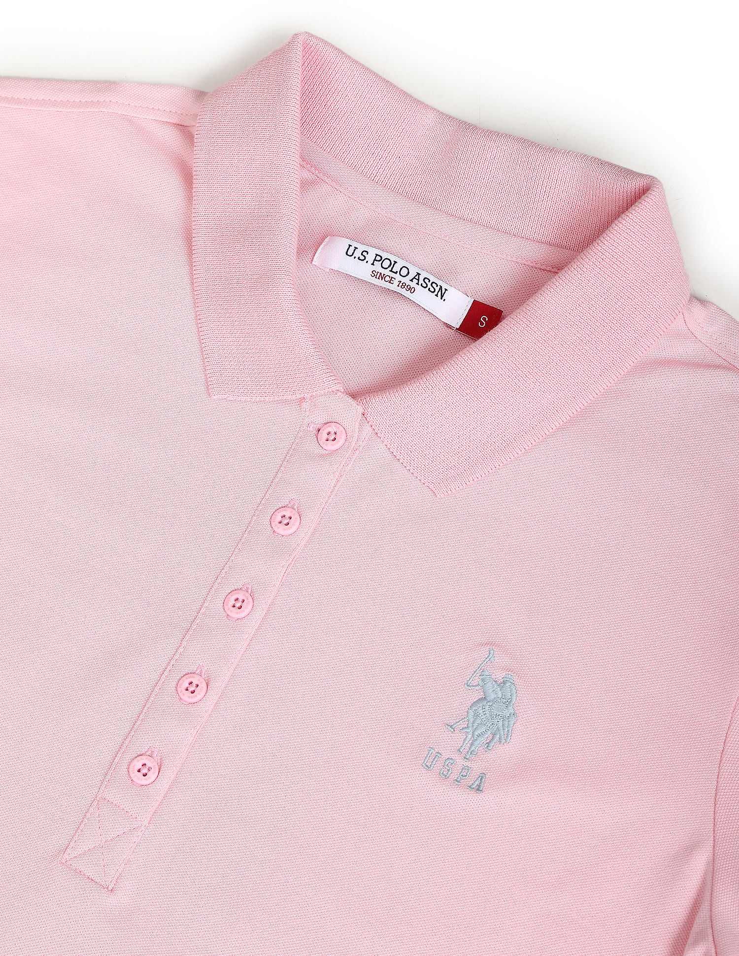 Solid Slim Polo Shirt Light Pink - U.S. POLO ASSN. | Large