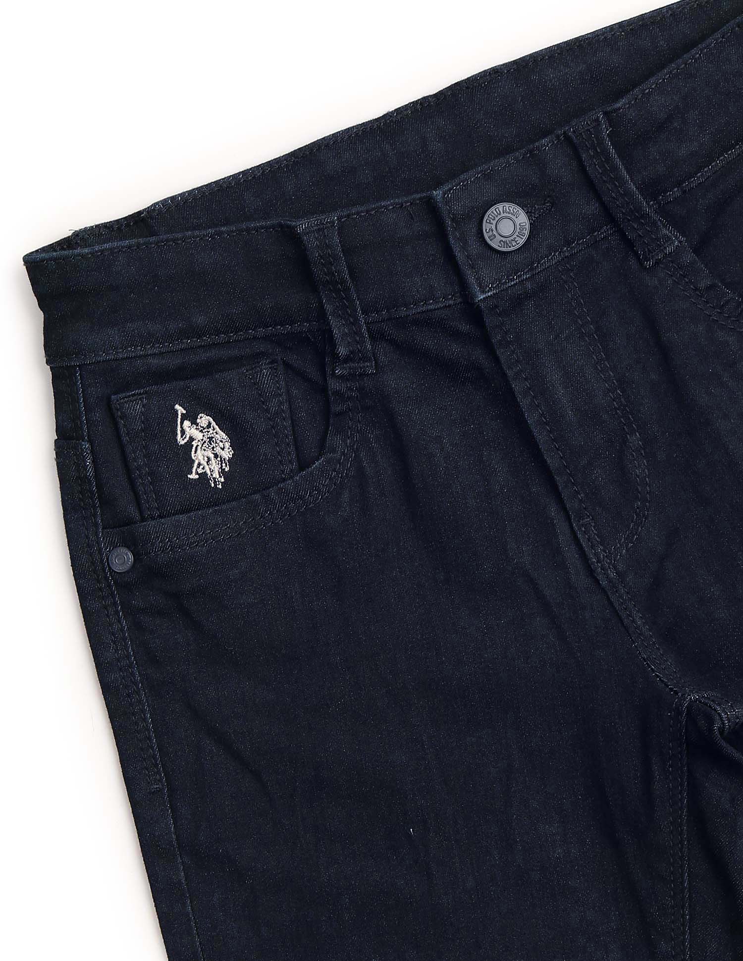 Boys Relaxed Fit Blue Jeans Dark Blue - U.S. POLO ASSN. | Large