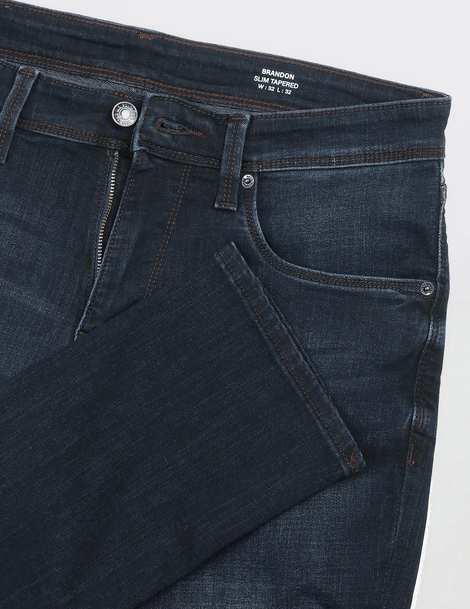 Solid Slim Tapered Jeans Blue - U.S. Polo Assn. India | Large