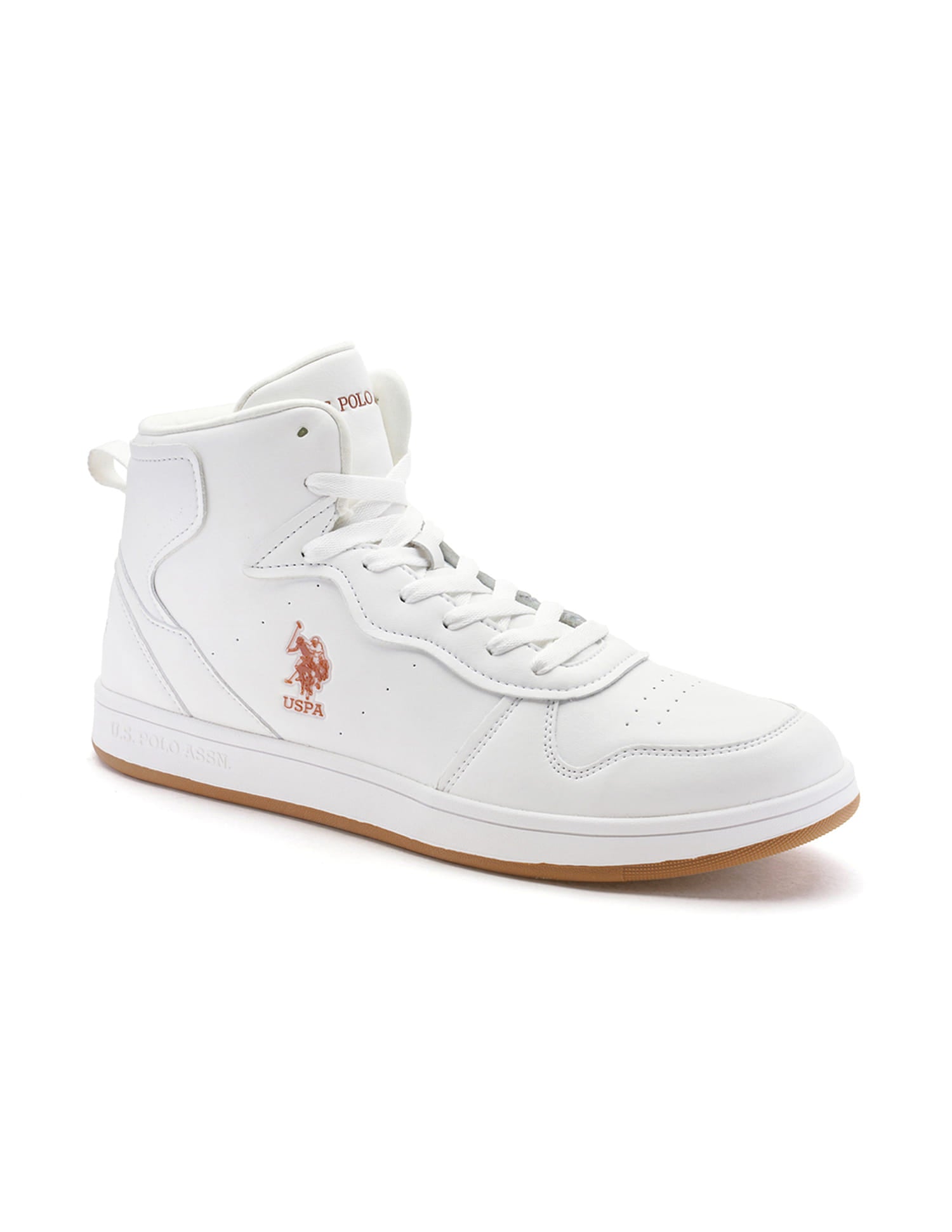 Men Rowan 2.0 Off White Retro Court Mid Top  Sneakers Off White - U.S. Polo Assn. India | Large